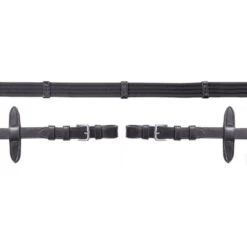 Schockemöhle Teugels Met Stops Zwart/zilver