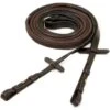 Schockemöhle Teugels Rubber Donkerbruin/Goud Full -Lemie Paard Winkel 1103 00021 rubberreins darkbrowngold.849e14