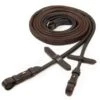 Schockemöhle Teugels Premium Rubber Donkerbruin/Goud Full -Lemie Paard Winkel 1103 00029 rubberreins darkbrowngold.ca76c1