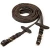 Schockemöhle Teugels Rubber/Leer Met Gespen Bruin/Goud Full -Lemie Paard Winkel 1103 00038 bridlereins darkbrowngold.7852af