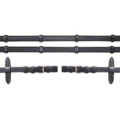 Schockemöhle Teugels Rubber/Leer Met Gespen Zw/Zilver Full -Lemie Paard Winkel 1103 00038 trensenzuegel gummiert schnalle black silver.5d5654