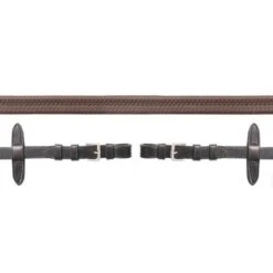 Schockemöhle Teugels Neo Line Rubber Bruin/Zilver -Lemie Paard Winkel 1103 00040 neorubberreins brown silver.4ddfab