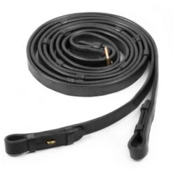 Schockemöhle Teugels Glad Leer Met Stops Zwart/Goud