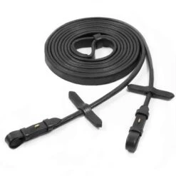 Schockemöhle Stangteugels Rond Genaaid Zwart/Goud Full