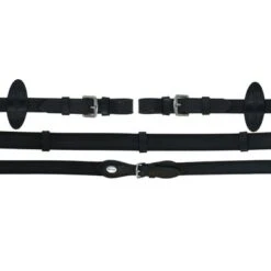 Kavalkade Teugel Rubber Met Stops Zwart