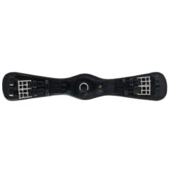 BR Dressuursingel Durham 2-zijd Elastisch Zwart/zilver