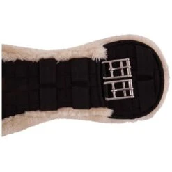 Premiere Dressuursingel Anatomisch Synthetisch Schapenvacht Zwart/Naturel -Lemie Paard Winkel bieman 144052 b111 02.e53569