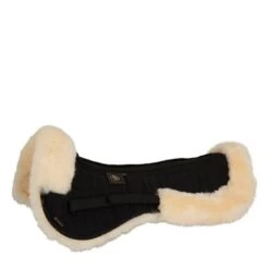 BR Zadelonderlegger Air Mesh Sheepskin Zwart/Naturel