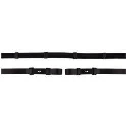 BR Teugel Linnen 19mm Blind/ronde Gesp Zwart/zilver