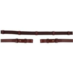 BR Teugel Linnen 19mm Blind/ronde Gesp Tobacco/Goud Full