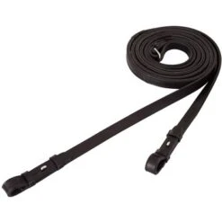 BR Teugel Dressuur Leer/rubber 16mm Blind Zwart/Zilver Full -Lemie Paard Winkel br 203031 b121 03.808043