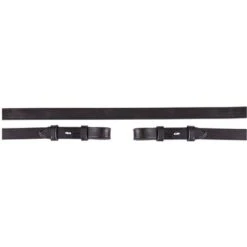 BR Teugel Dressuur Leer 16mm Blind Zwart/Zilver Full