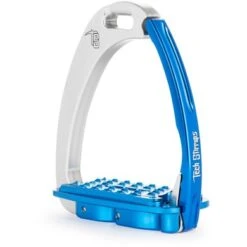 Tech Stirrups Stijgbeugels Venice Sloped Zilver/Blauw M