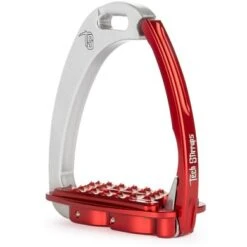 Tech Stirrups Stijgbeugels Venice Sloped Zilver/Rood M