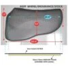 F.R.A. Cavallo Horse & Rider Pad TSP509 Barrel/Endurance Veelzijdigheid Zwart/Grijs One Size -Lemie Paard Winkel fra fra cavallo pad tsp 509 dmxl technical drawing endurance barrel.ef0332