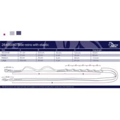 Harry's Horse Bijzetteugel Verstelbaar Met Elastiek Zwart -Lemie Paard Winkel hh 28400060 maattabel2.3d67f1