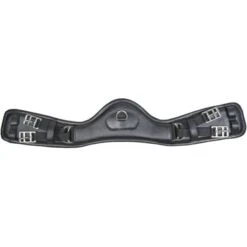 HKM Ledersingel Dressage Anatomic Zonder Elastiek Zwart