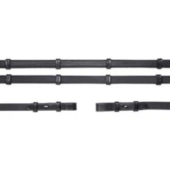 Schockemöhle Teugels Rubber Met Stops Zwart/zilver