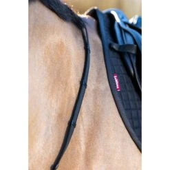 LeMieux Teugels Arika Rubber Grip Continental Zwart/zilver -Lemie Paard Winkel lemieux it03786 lifestyle rubbergripcontinentalreins black silver 1.91984e